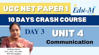 UGC NET Paper 1| Day 3 | Intensive 10 day Crash Course | UNIT 4 | Communication | DEC 2025 | Tamil