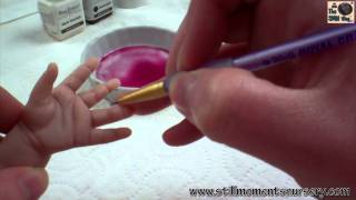 Painting creases using Real Effects air dry paints - Nikki Holland vlog #140