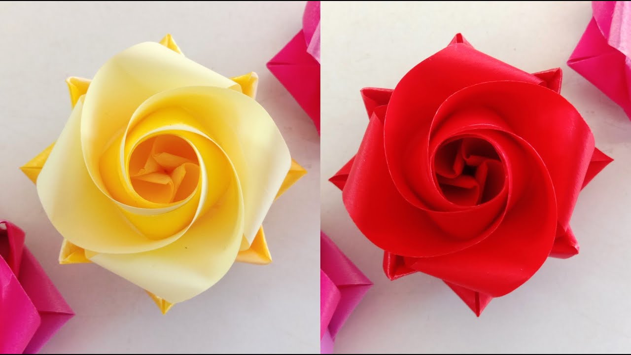 สอนพับเหรียญโปรยทานแบบใหม่ ลายดอกเทียนกุหลาบแบบเกสรเปิดอย่างละเอียด .. Top5T Ribbon Art