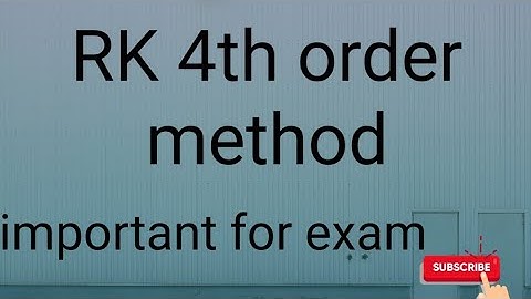 RK 4th order method to solve the differential equations