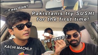 Pakistanis try SUSHI for the FIRST TIME!