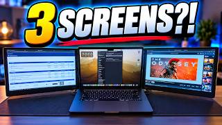 I Turned My Laptop Into a TRIPLE Monitor Setup! | QQH Z80A Review #QQH #QQHportablemonitor
