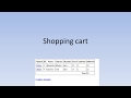 PHP Shopping cart