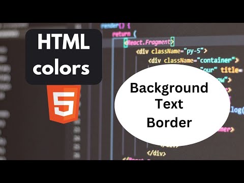 How to use HTML colors in a webpage | Computer science | border  text color | background color | #66