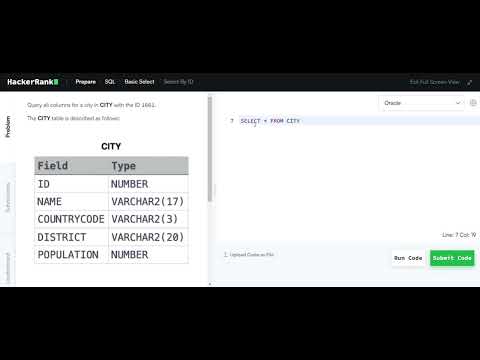 HackerRank SQL Solution 4 | Select by ID Explained in 1 min | SQL #sql #hackerrank #sqltraining