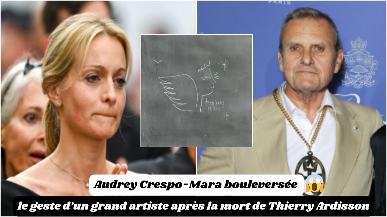 Audrey Crespo-Mara đau buồn: Hành động của một nghệ sĩ vĩ đại sau cái chết của Thierry Ardisson - YouTube
