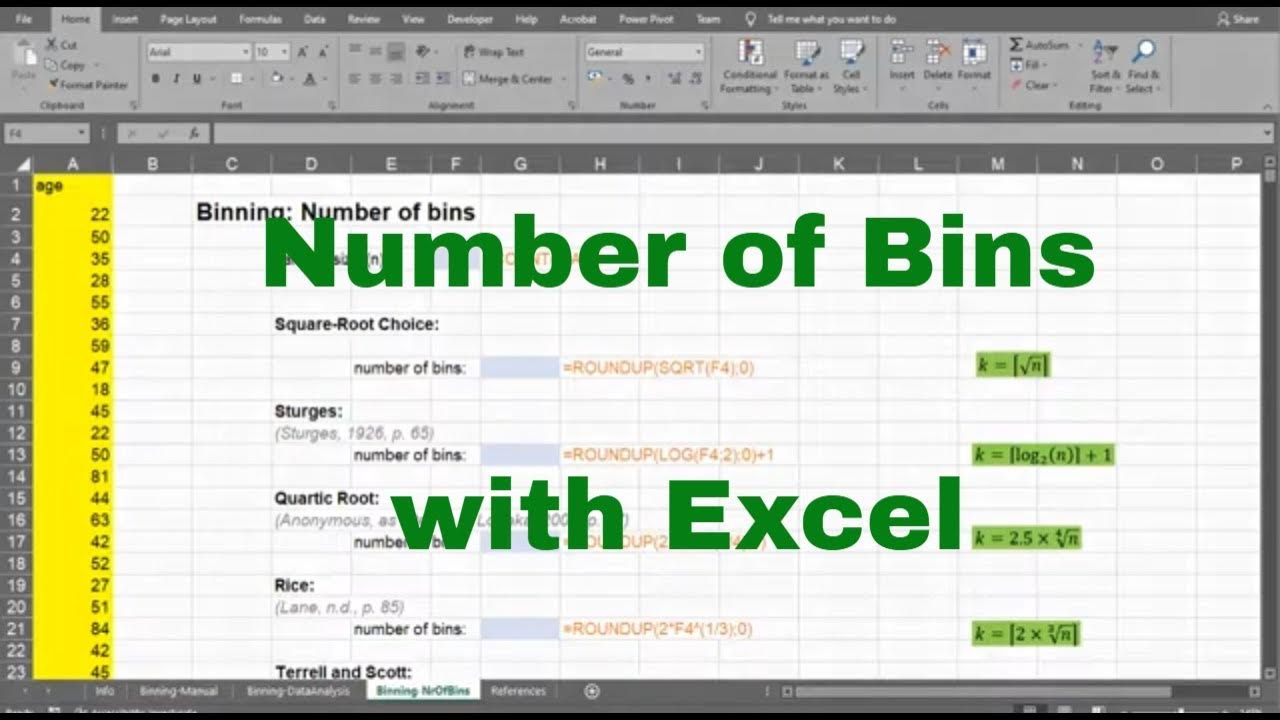Excel Number of Bins YouTube