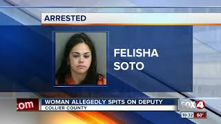 Woman on Xanax spits on Collier County deputy