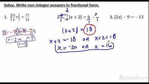 Traditional Algebra 2 - 1.3 Solving Absolute Value Equations