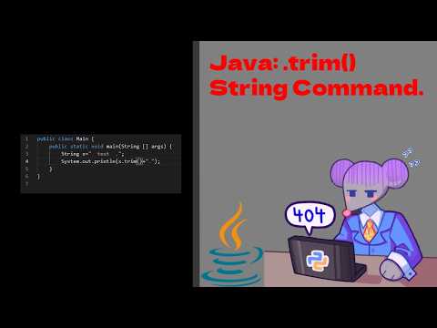 Java: .trim() String Command.