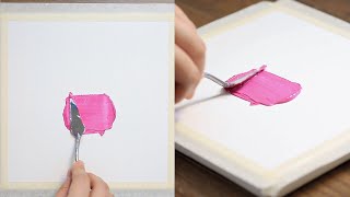 City Night And Lover｜Acrylic Painting on Canvas Step by Step #499｜Satisfying ASMR