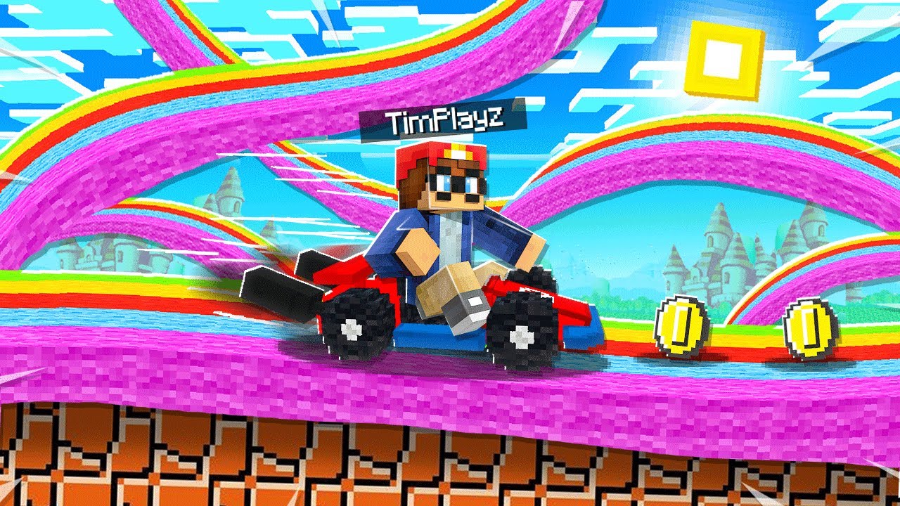 PLAYING MARIO KART in MINECRAFT!