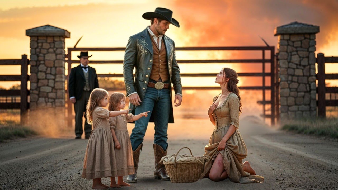 „Sie flehte in Lumpen um Arbeit–doch der reiche Rancher fragte: Wirst du die Mutter meiner Mädchen?“