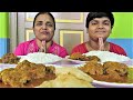 mutton rice | luchi chicken eating | lunch eating mix with dinner food | bengali khana - indian dish