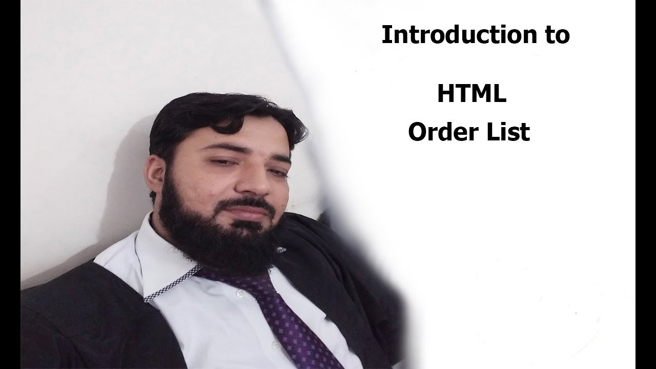 Order Html Order List in HTML - YouTube