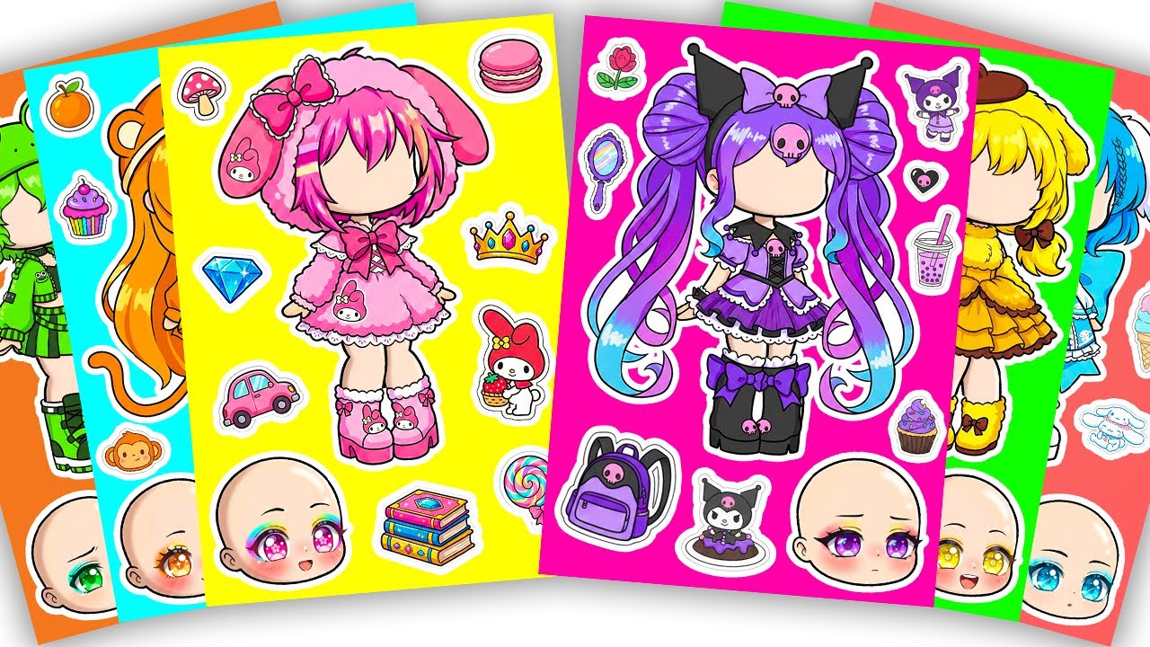 💘Paper DIY💘 Sanrio X Gacha Sticker Book 