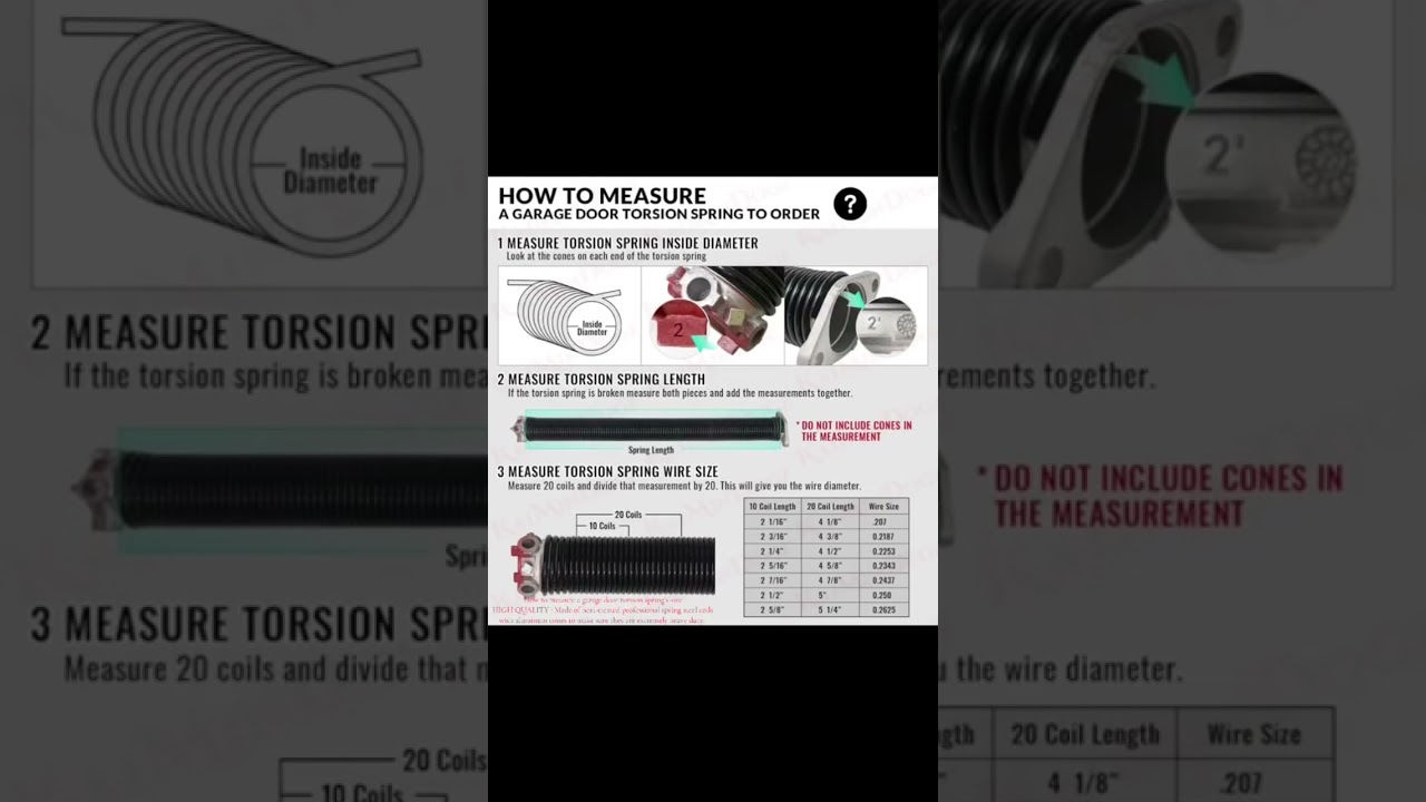 How to measure a garage door springs? 