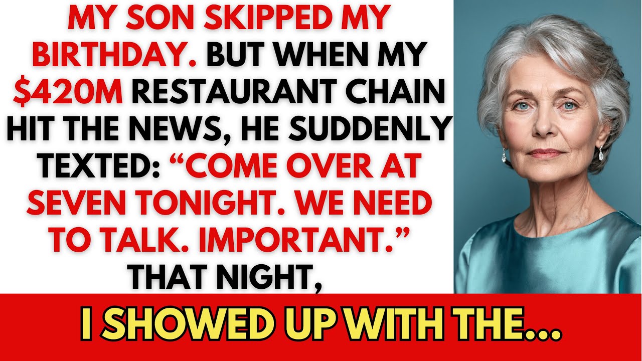 Мой сын пропустил мой день рождения. Но когда в новостях рассказали о моей сети ресторанов стоимо...