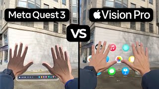 Meta Quest 3 vs Apple Vision Pro, DIFFERENCES in REAL LIFE