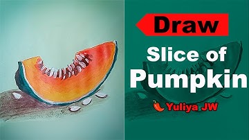 🍉 how to draw pumpkin slice step by step for beginners