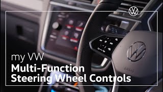 How to use the multifunction steering wheel controls  Volkswagen Easy To Understand