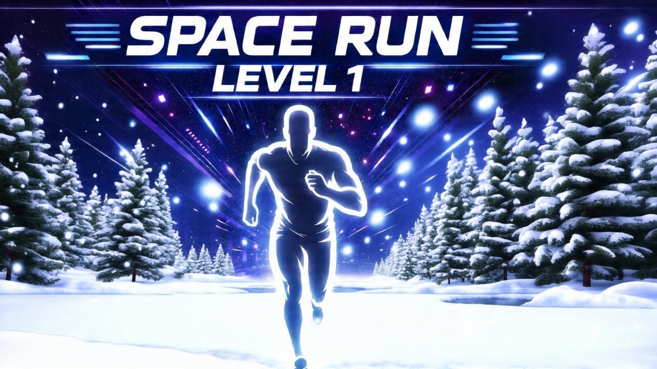Christmas Space Run Workout: Immersive Interactive Warm-Up Levels 1-5 | Fast Reaction Training