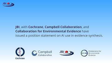 Position statement on AI use in evidence synthesis