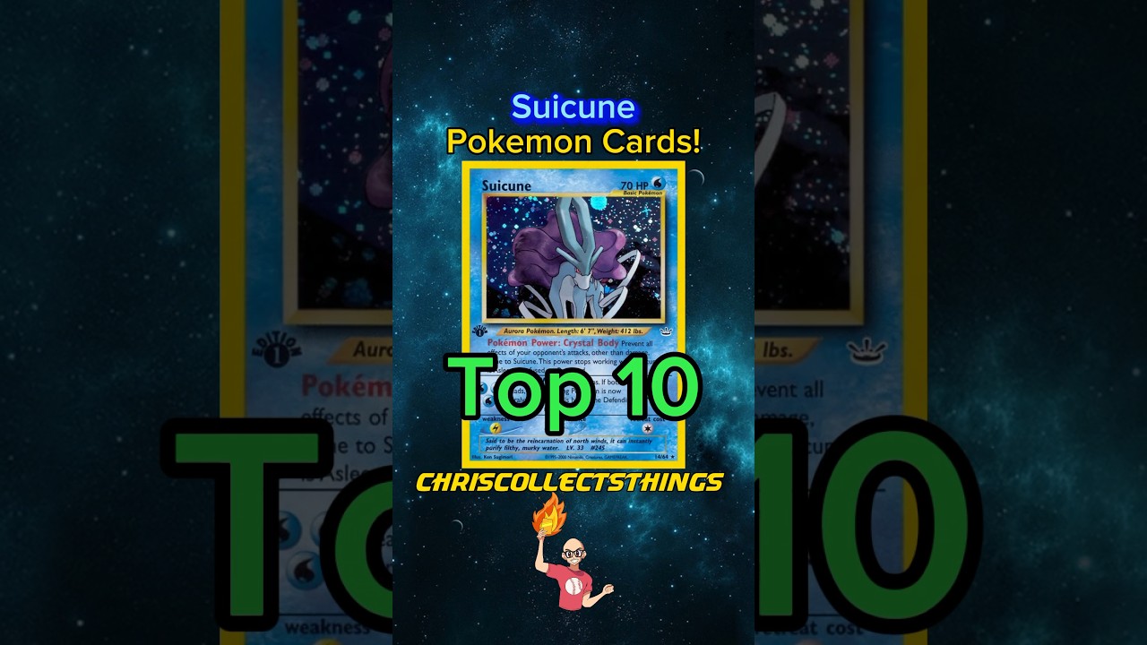 Top 10 Pokémon SUICUNE cards 🐩💦 
