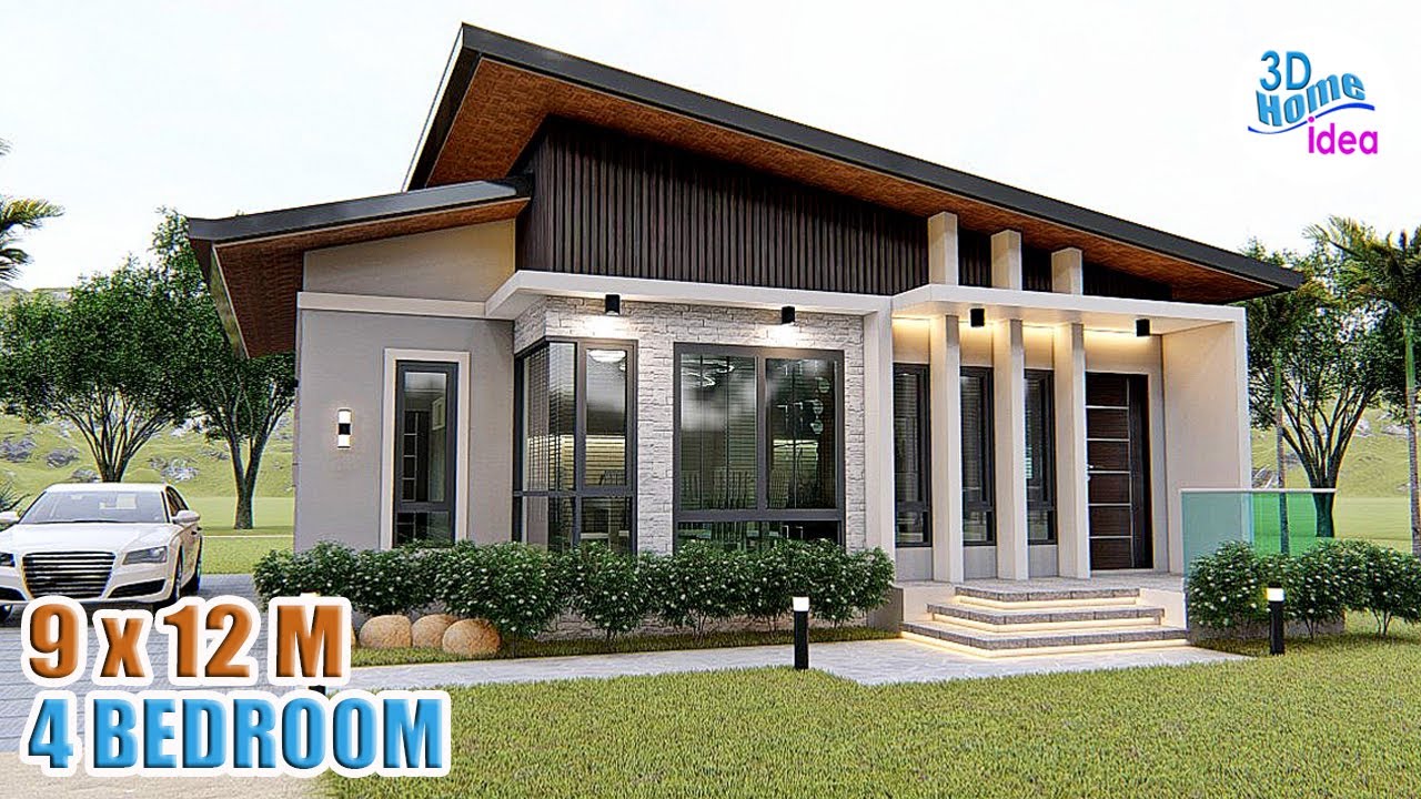 HOUSE DESIGN IDEA | 9 X 12 Meters with 4 Bedroom | Simple Life