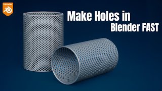 How to Cut Holes in Blender Models | WireFrame Modifier Tutorial For Beginners