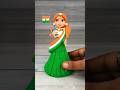 Independence day special🇮🇳🇮🇳 Clay Tricolour Flag Dress Making For Barbie Doll💕🇮🇳💞Old Doll Makeover🥰