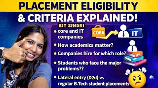 Placement Eligibility criteria | Core & IT | CGPA & Roles | BIT Sindri #bitsindri #engineering #fyp