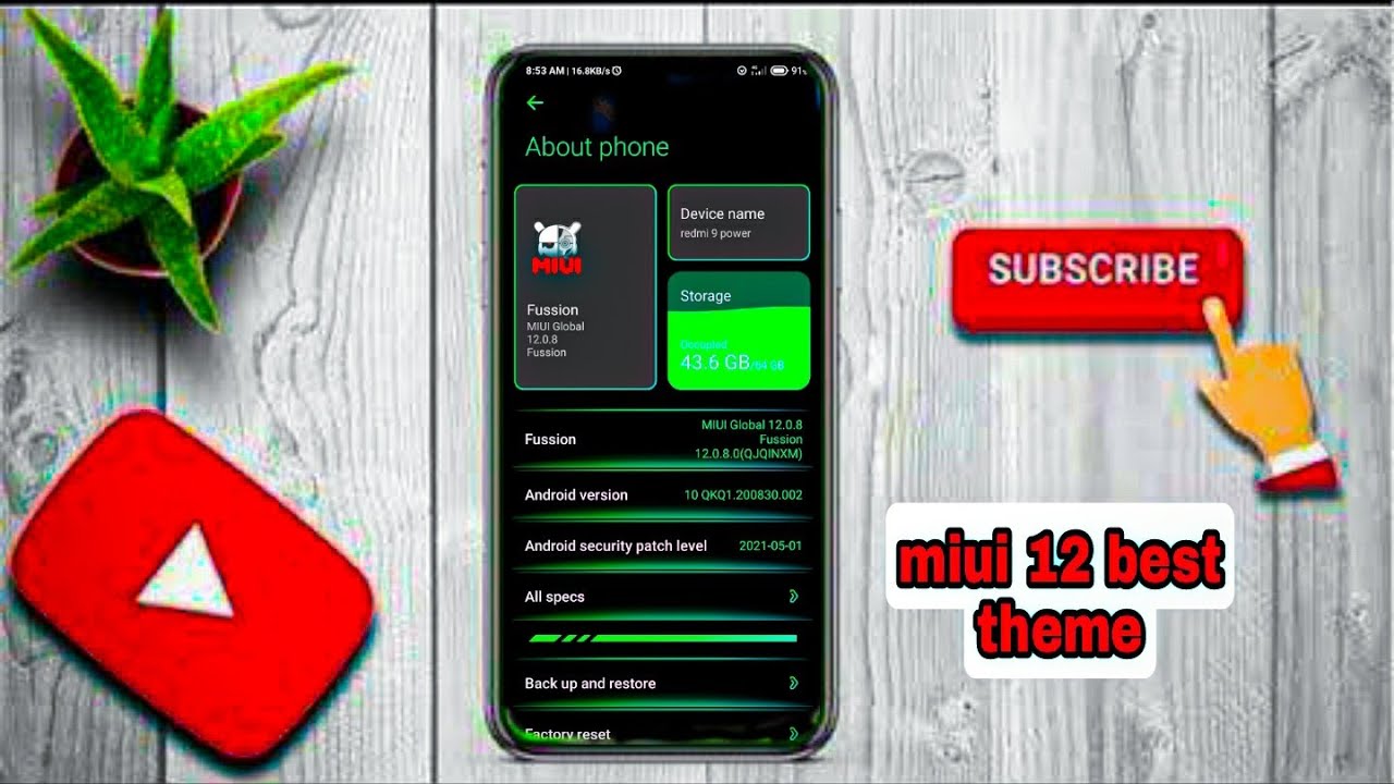 best miui 12 theme neon theme new control center 