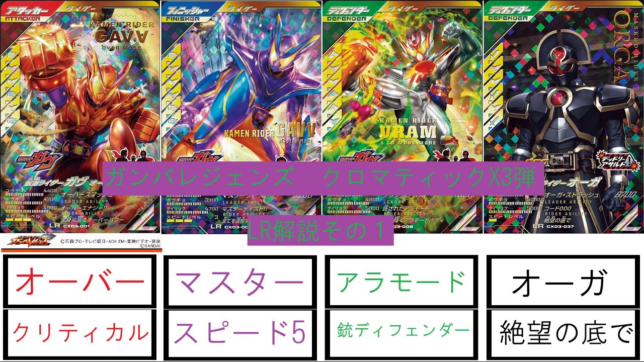 ガンバレジェンズ【解説】クロマティックX3弾LR解説【仮面
