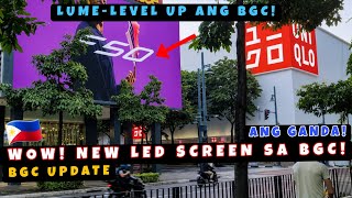 WOW Bagong LED screen sa BGC Ikinabit na Buong Lugar Bakit Hindi Binabaha