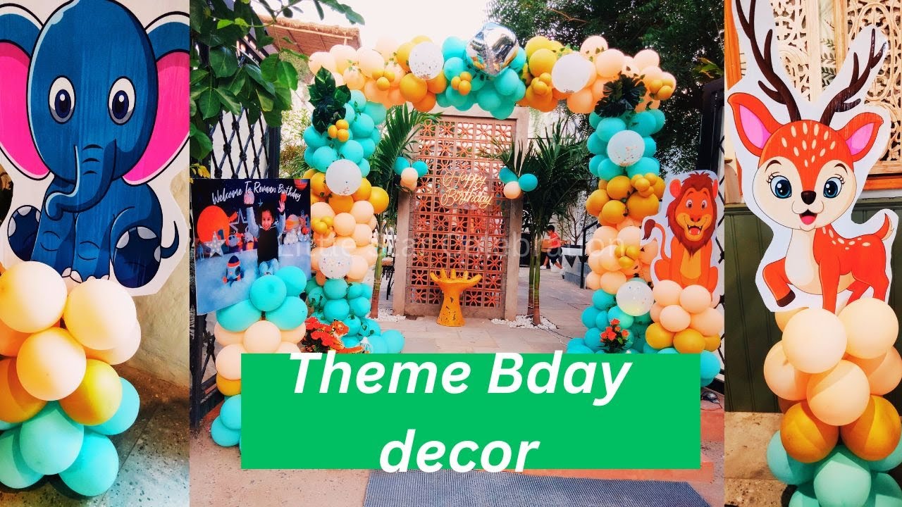 Animal Theme birthday decoration, Noida jungle Theme decoration at