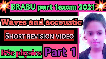 Wave and accoustic||BSc physics||BRABU part 1||Revision video@SUPRIYAEDUCATIONHUB