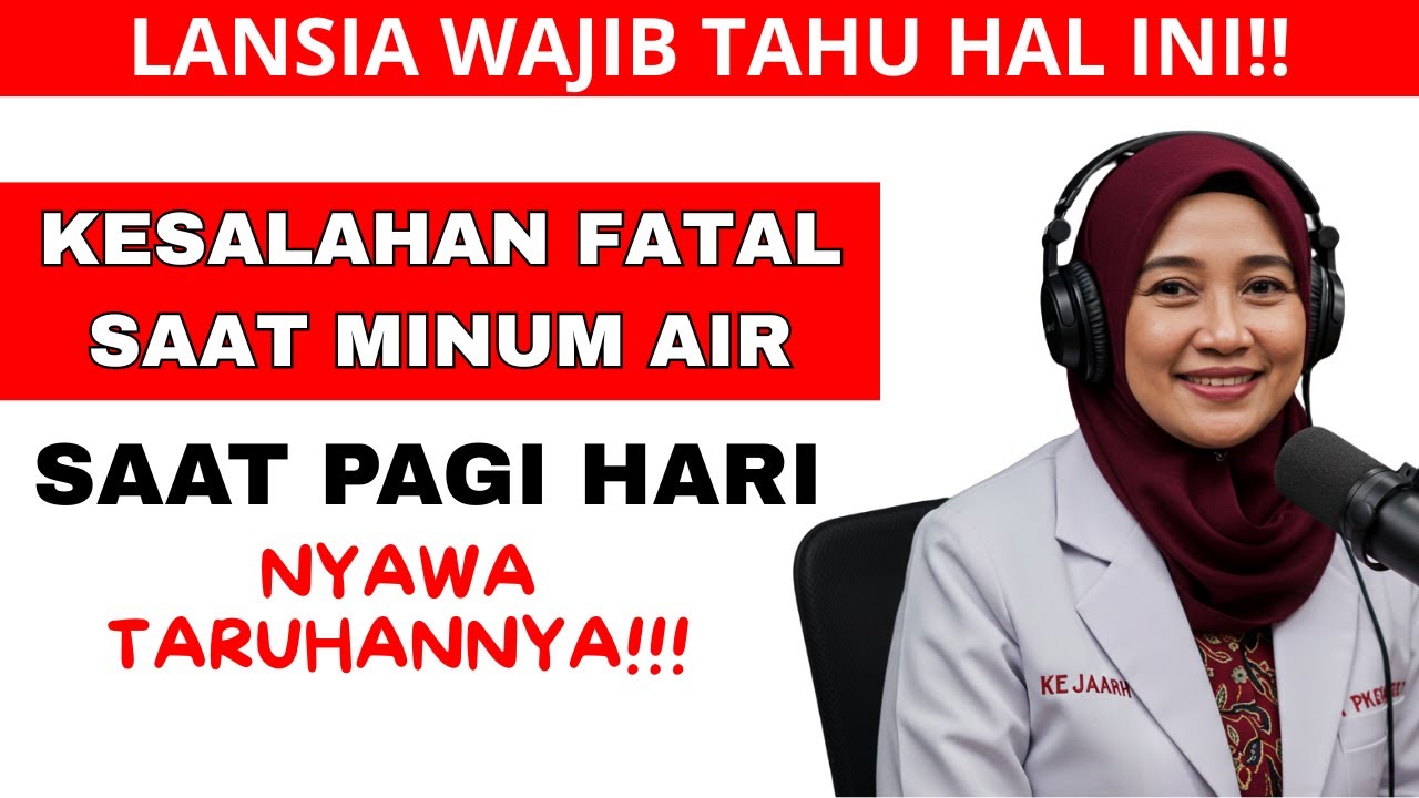 LANSIA WAJIB TAHU!!! 5 Kesalahan Berbahaya Saat Minum Air Putih di Pagi Hari yang Sering Diabaikan.