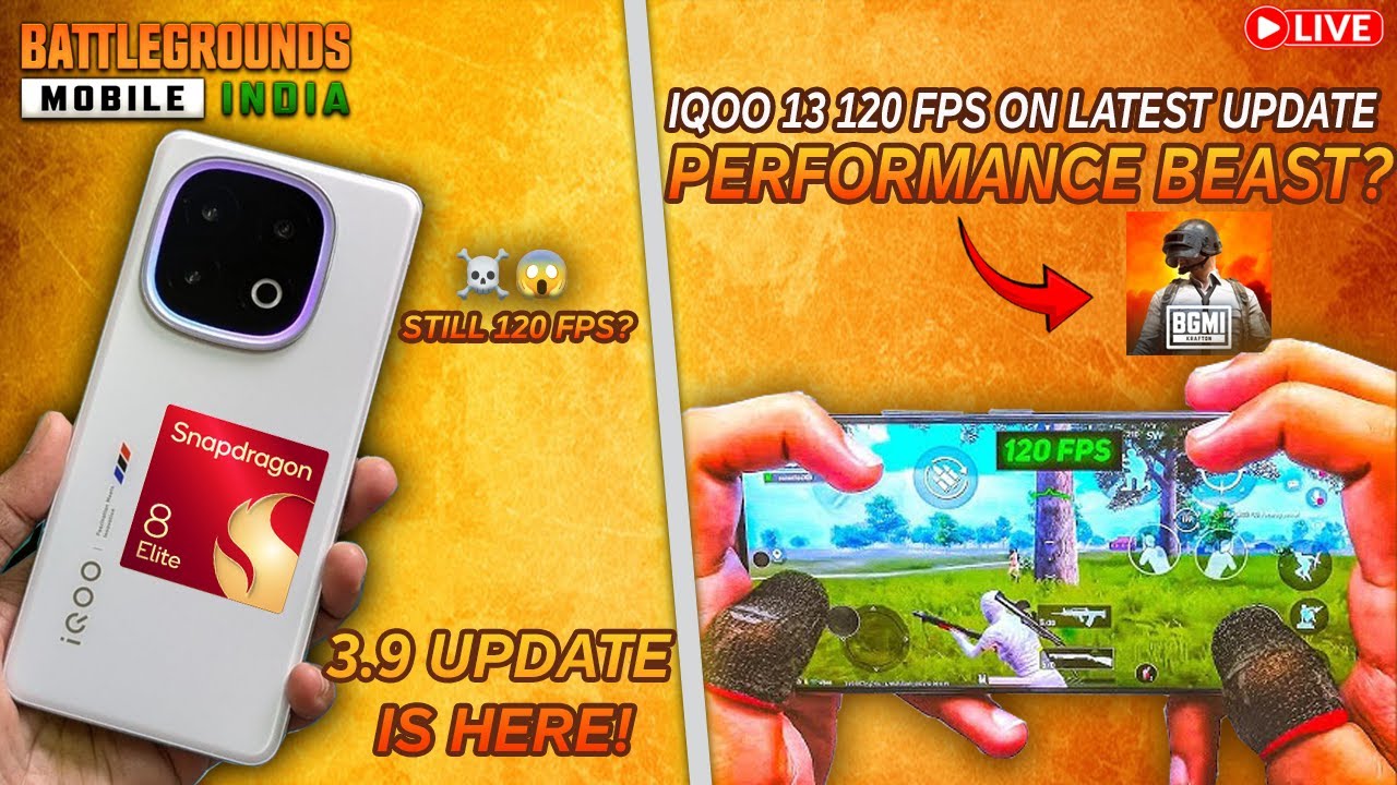 IQOO 13 120 FPS BGMI PERFORMANCE TEST | IQOO 12 / NEO 10 / NEO 9 PRO ...