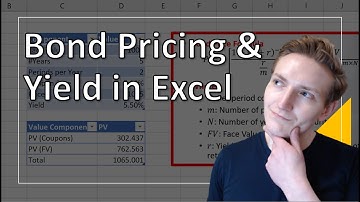 Bond Pricing and Yield in Excel and using Excel Solver