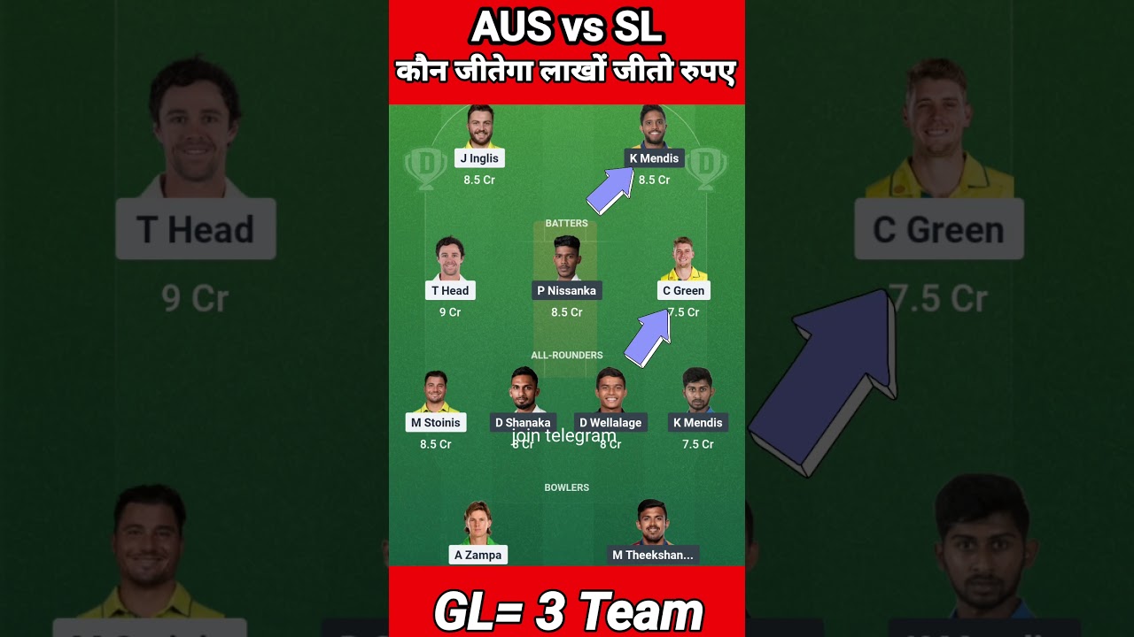 AUS vs SL Dream11 Prediction | AUS vs SL Dream11 Team | T20 World Cup 2026 30th Match