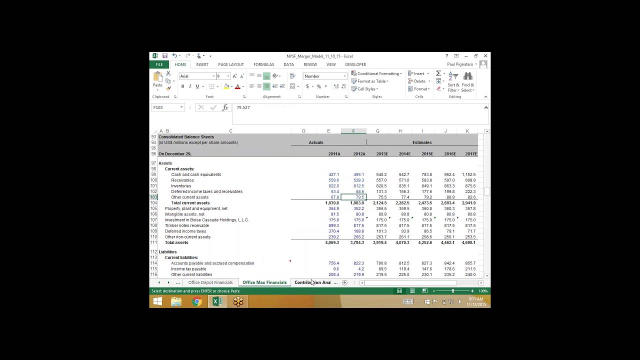 Office Depot / Office Max Balance Sheet Adjustments YouTube