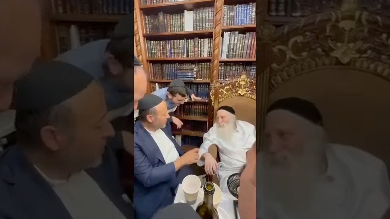 הנגיד לואי שיינר בביקור אצל המשפיע הגרי"מ מורגשטרן