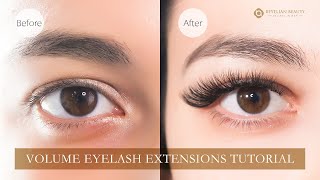 HOW TO DO VOLUME EYELASH EXTENSIONS* TUTORIAL* BY BEYELIAN