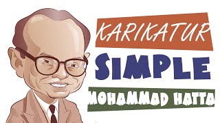 Karikatur Bung Hatta || Speed Drawing || Corel Draw