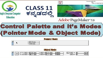 11. Control Palette and it