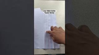 Easy Hidden Button Placket Method #sewing #tailoring #sewingtutorial #sewingtips #sewingtricks