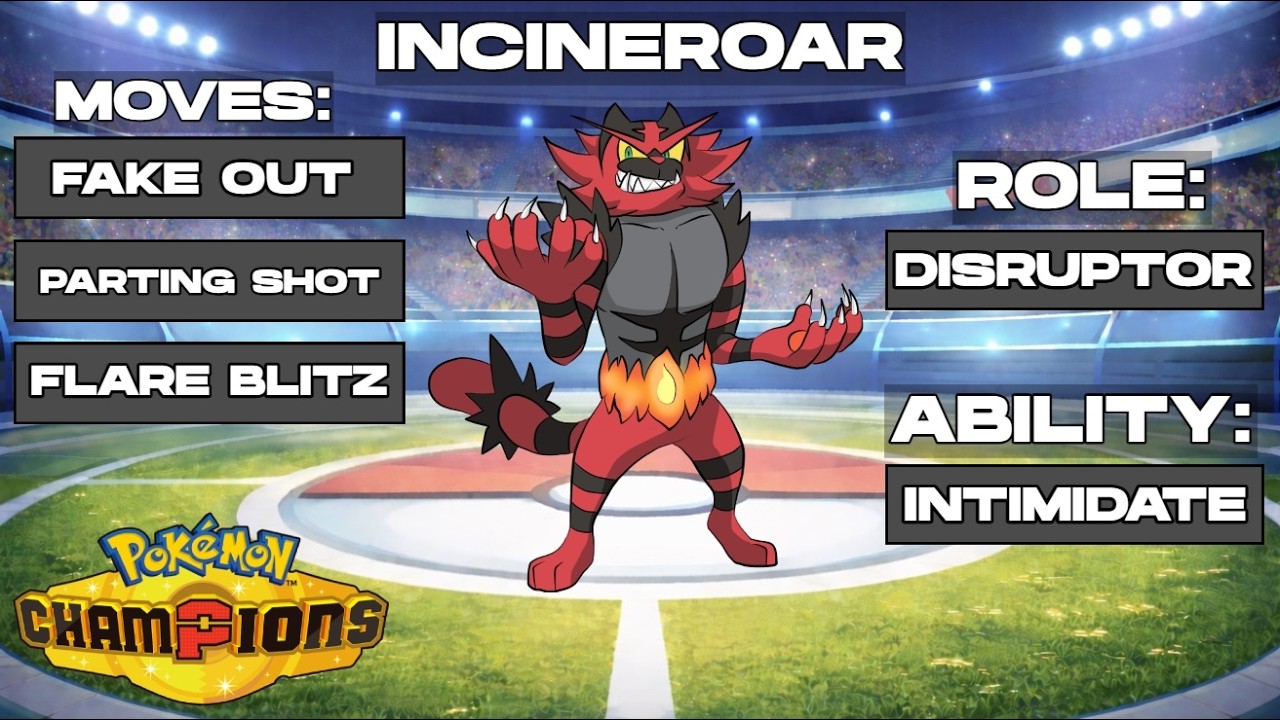 Meta Incineroar Move Set EVERYTHING YOU NEED TO KNOW ABOUT INCINEROAR IN POKEMON CHAMPIONS ...
