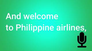 Mabuhay Philippine Airlines Script