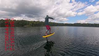 eFoil slalom time trials: ten runs on a half mile course